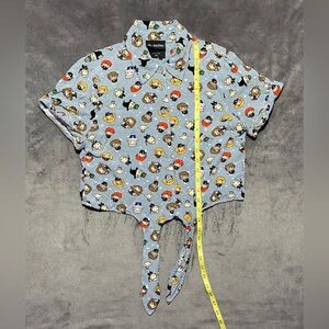 Harry Potter Chibi Characters Women's Tie-Front Woven Top - BoxLunch SIZE SMALL